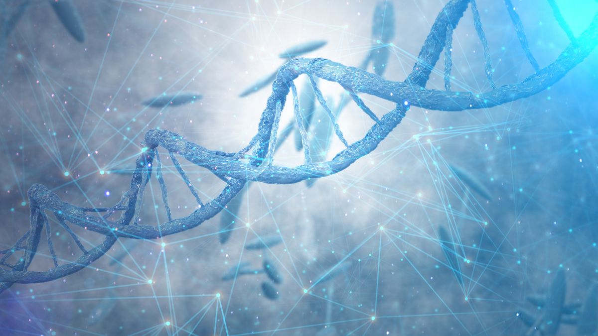 DNA Strands Genetics Code Concept